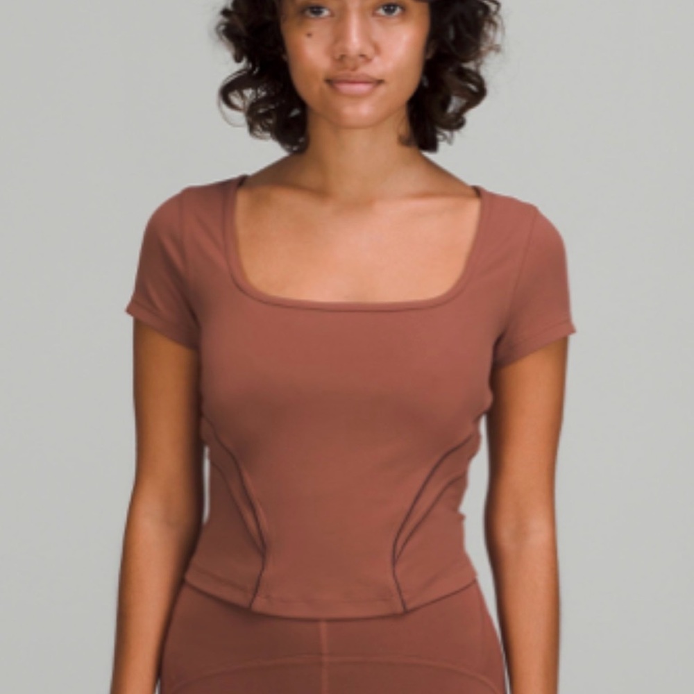 Lululemon Square Neck Mesh and Nulu Yoga T-Shirt